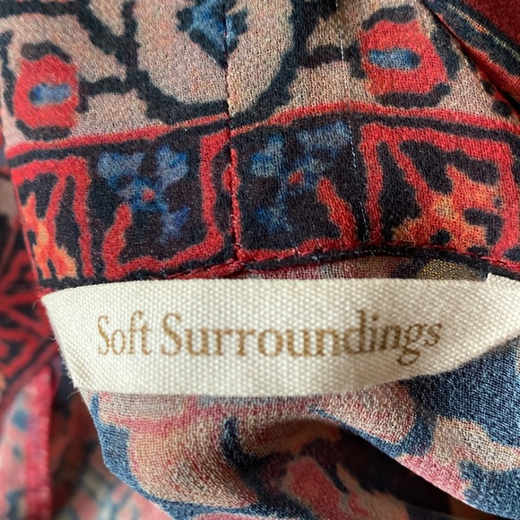 Womens floral button front poncho/cover up, Size XL - Picture 6 of 8